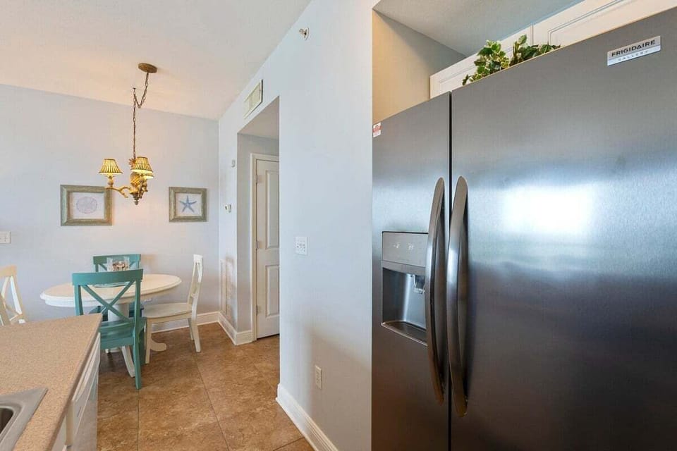 Stainless steel fridge
