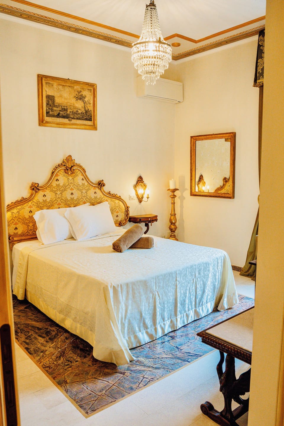 Luxury Double Room, Courtyard View | In-room safe, desk, laptop workspace, blackout drapes