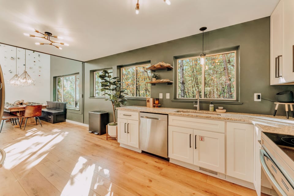Fully equipped kitchen with everything you will need to cook meals inside!