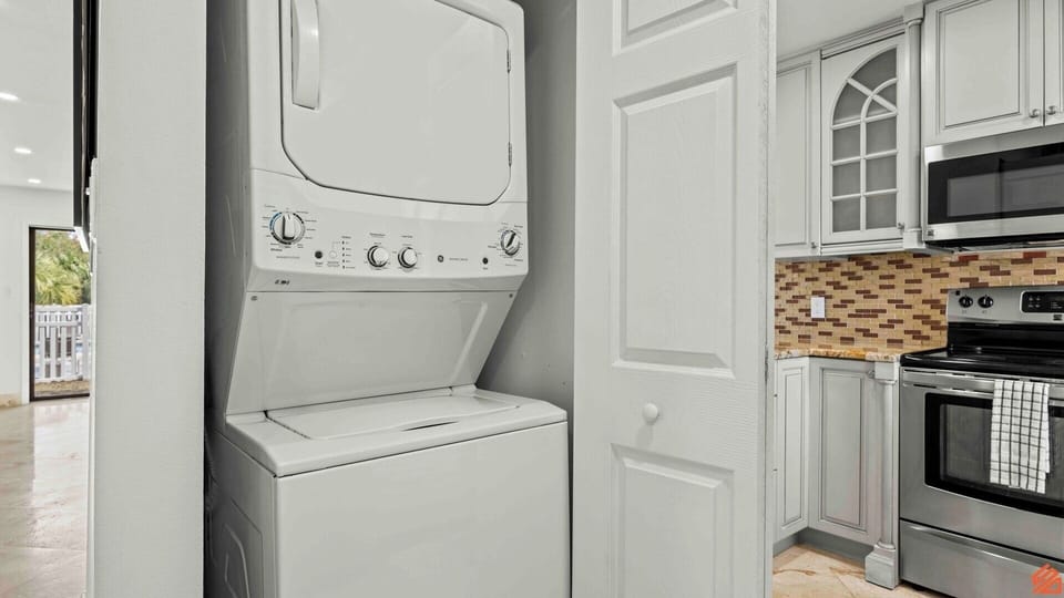 Convenient washer and dryer available for use during your stay