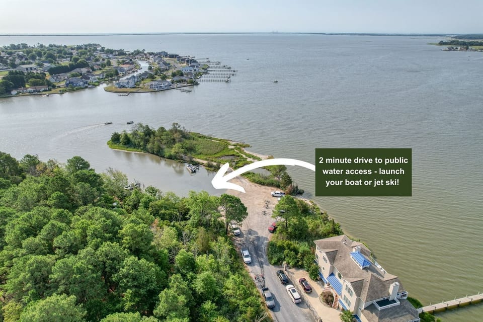 View of the public boat launch located just down the road from the house!