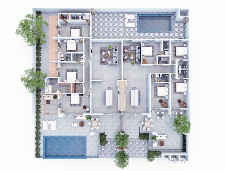 Floor plan entire property.