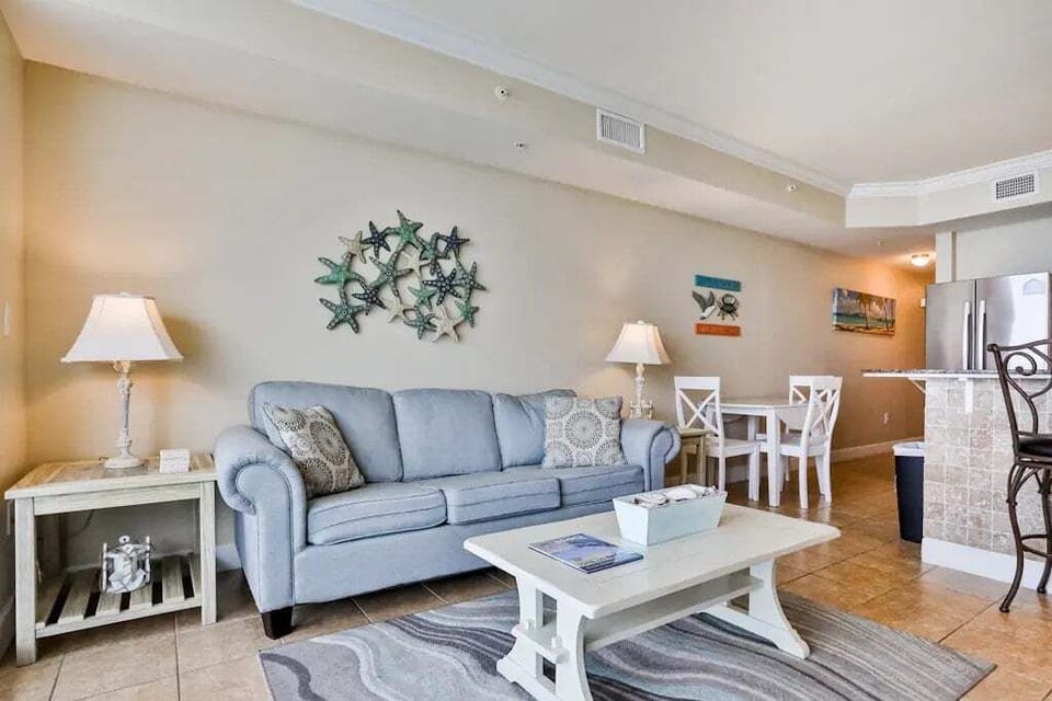 Living room with sleeper sofa