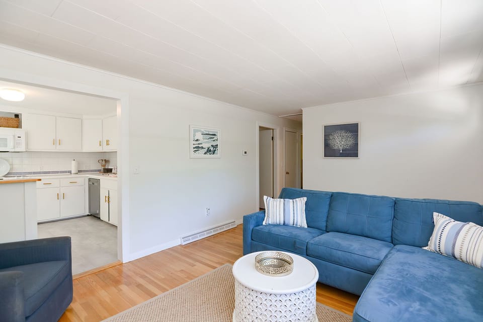 The living room opens to the kitchen.