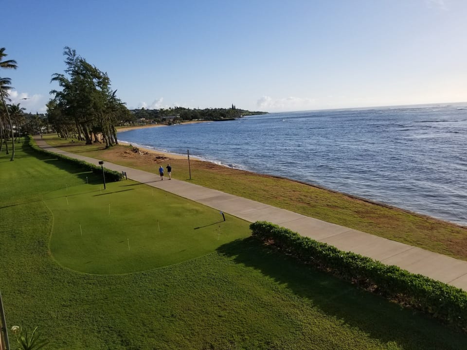 The beach along the Pono Kai.....along with a portion of the walking / bike path