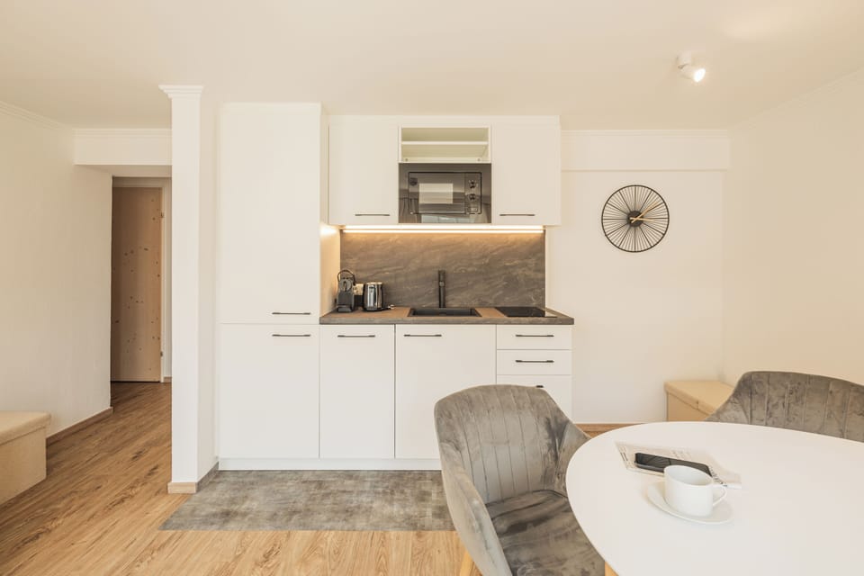 Apartment, Balcony | Private kitchen | Shared fridge, microwave, espresso maker, electric kettle
