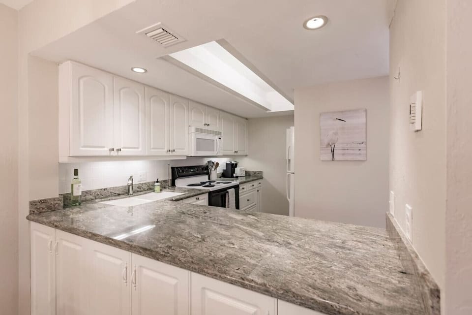 Modern & clean kitchen with everything you need for your stay.
