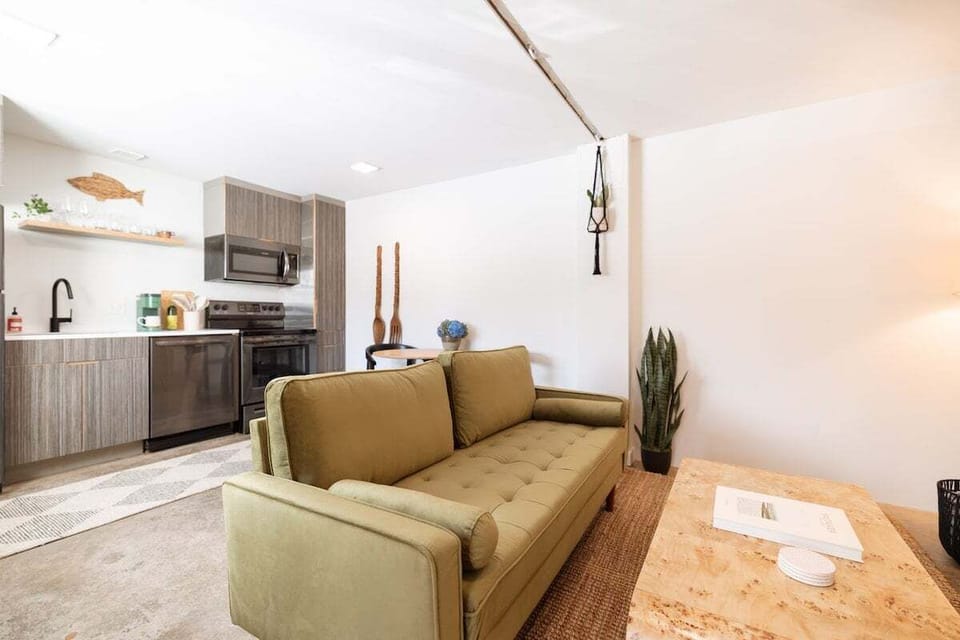 The thoughtfully designed open-concept layout maximizes space and comfort, blending industrial design with cozy, upscale finishes.
