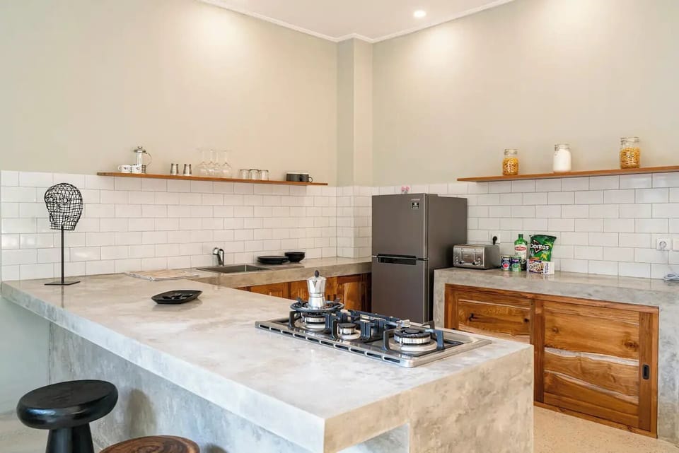 Luxury Villa | Private kitchen | Cookware/dishes/utensils, dining tables, kitchen islands