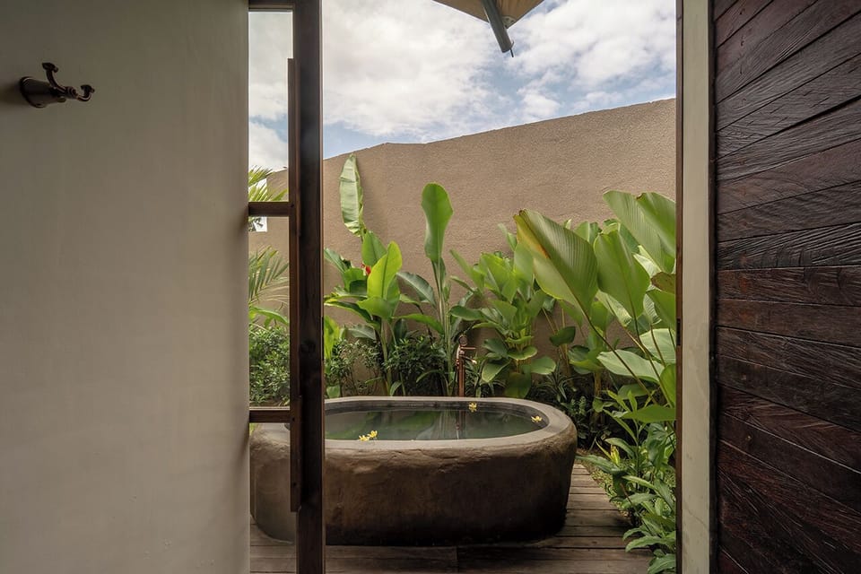 Tent, 2 Bedrooms, Private Pool | Bathroom | Separate tub and shower, rainfall showerhead, designer toiletries
