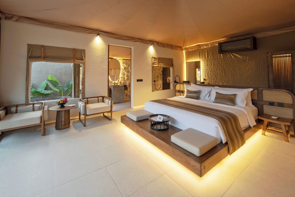 Tent, 1 Bedroom, Private Pool | Premium bedding, down comforters, pillowtop beds, minibar
