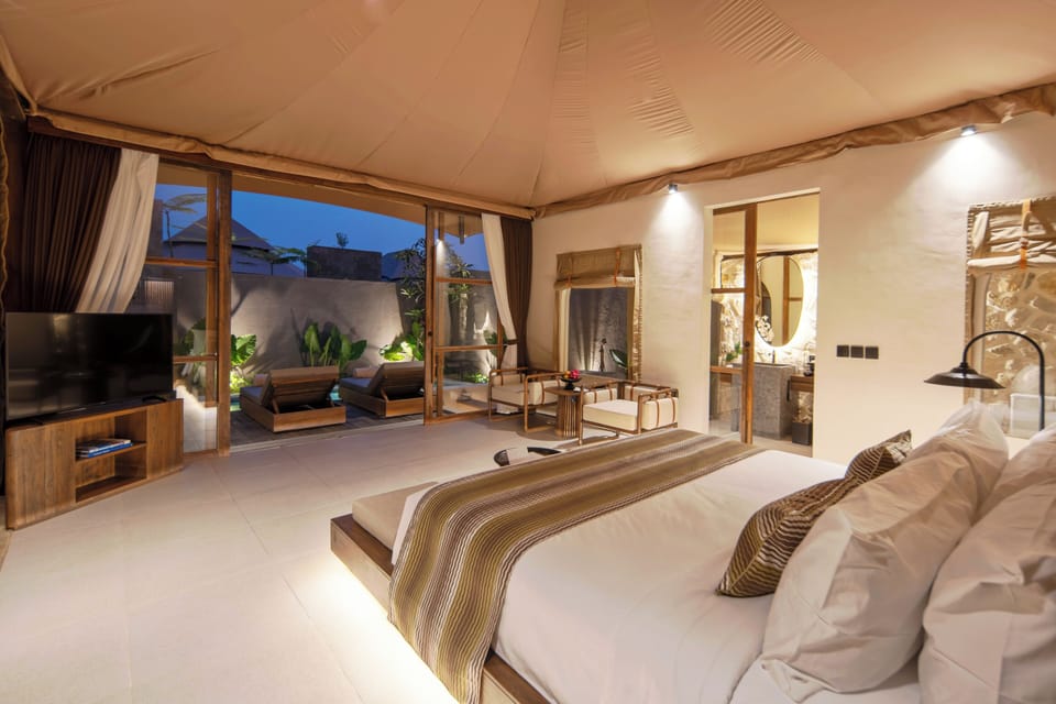 Tent, 1 Bedroom, Private Pool | Premium bedding, down comforters, pillowtop beds, minibar