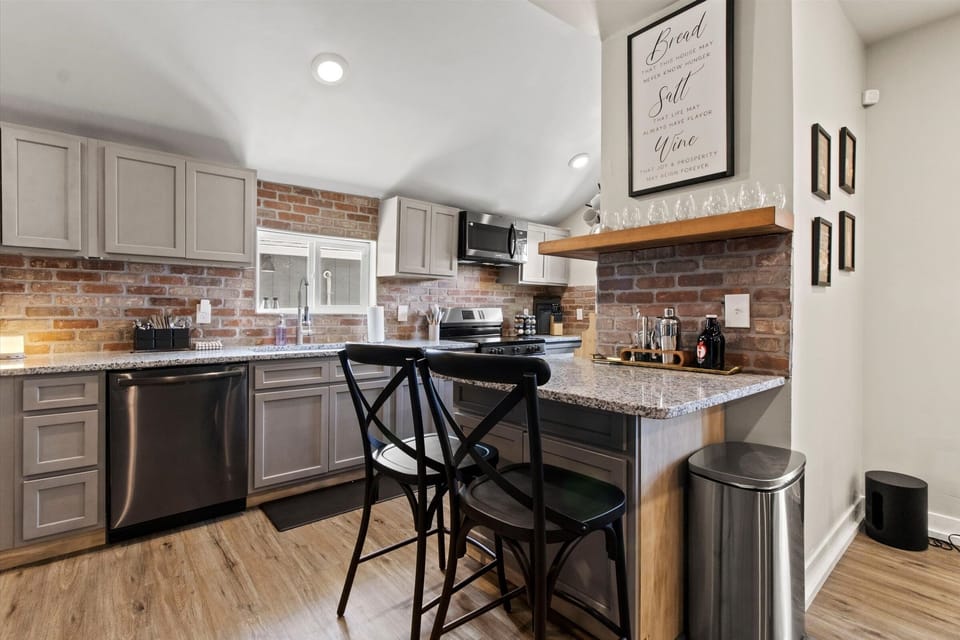 Newly remodeled kitchen on first floor of the main house
