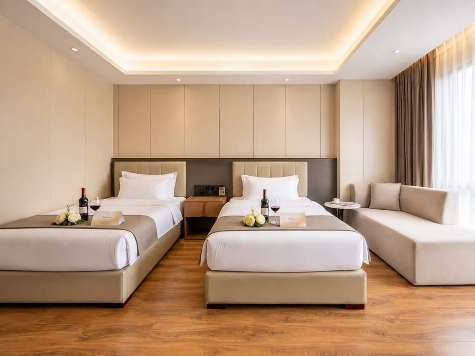 In-room safe, desk, laptop workspace, soundproofing
