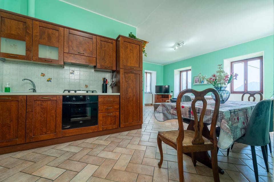 Apartment, Lake View | Private kitchen | Fridge, microwave, oven, stovetop