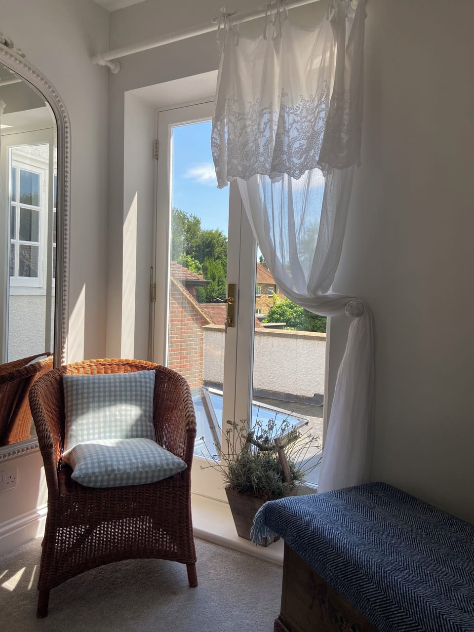 The upstairs landing area - a peaceful place to relax and read perhaps?