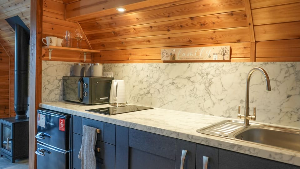 Cabin, Ensuite, Lake View | Shared kitchen