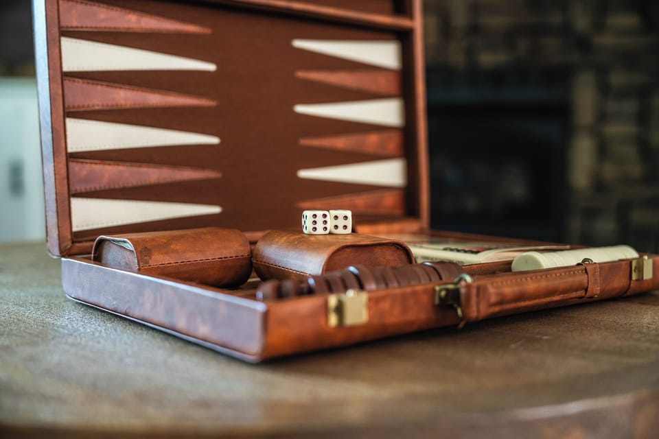 This luxe leather backgammon set brings timeless strategy and stylish fun to your stay—perfect for slow afternoons or late-night duels. 🎲♟️🔥