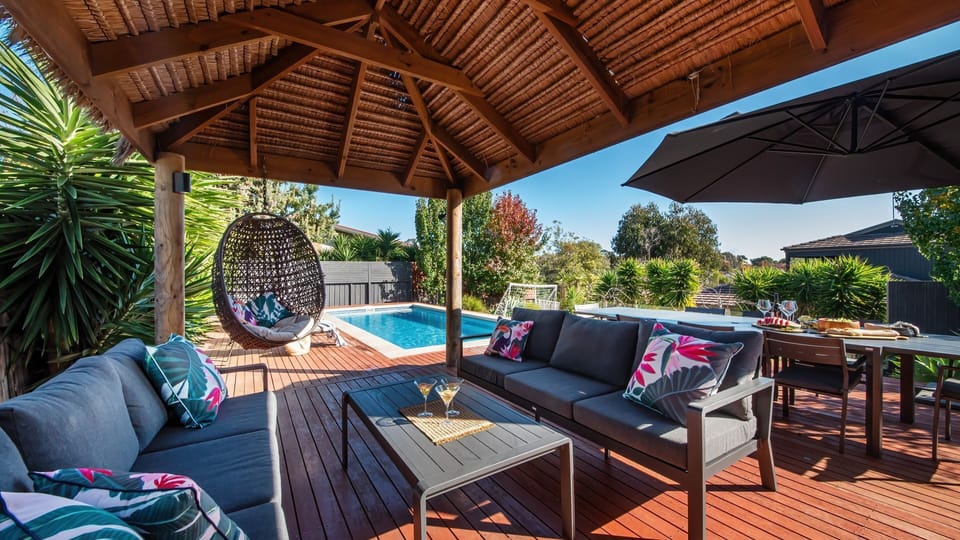 Sunrise Oasis Outdoor Solar Heated Pool and Gazebo Shade