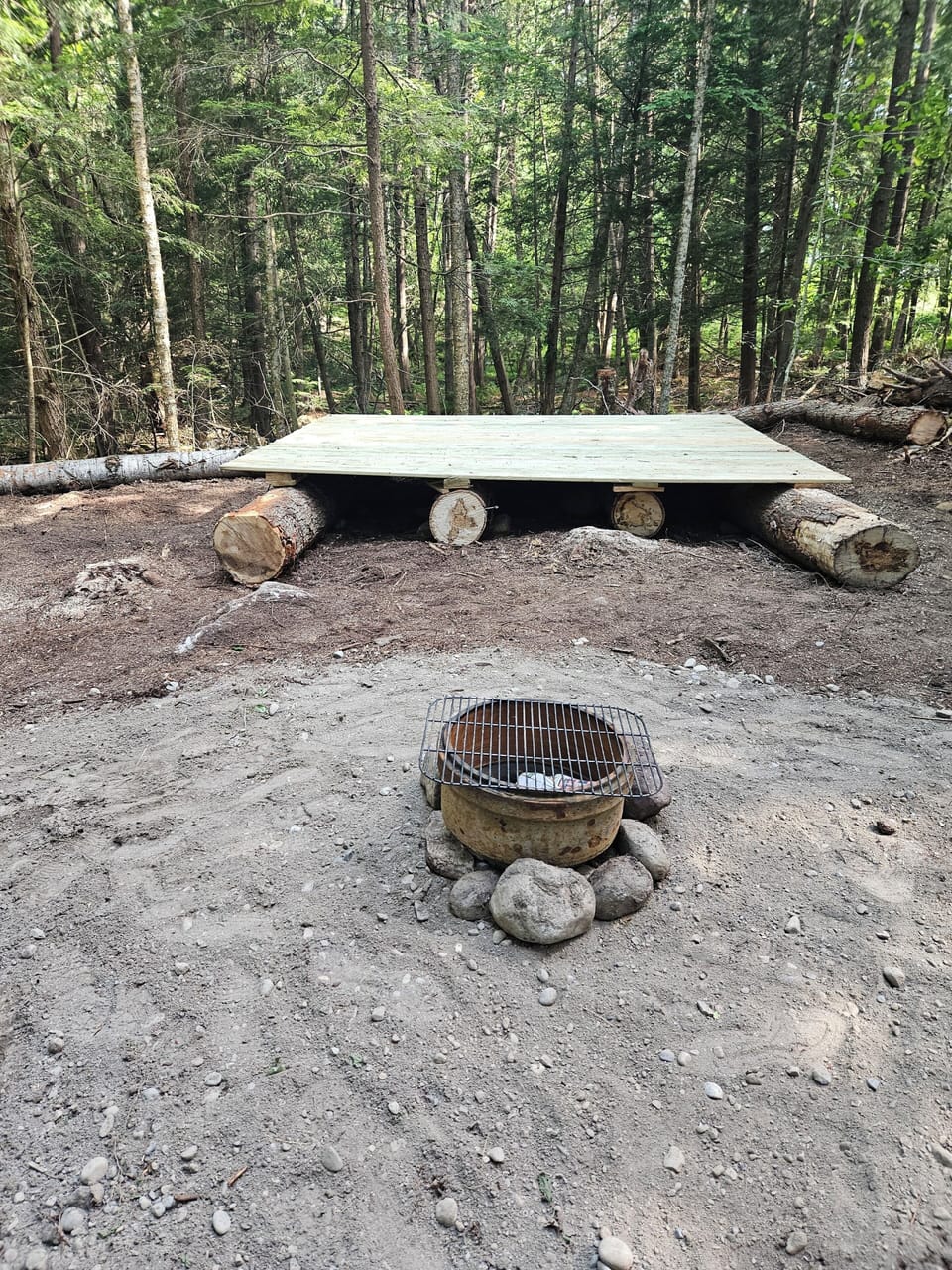 12x10 platform with eyelets around to secure tent