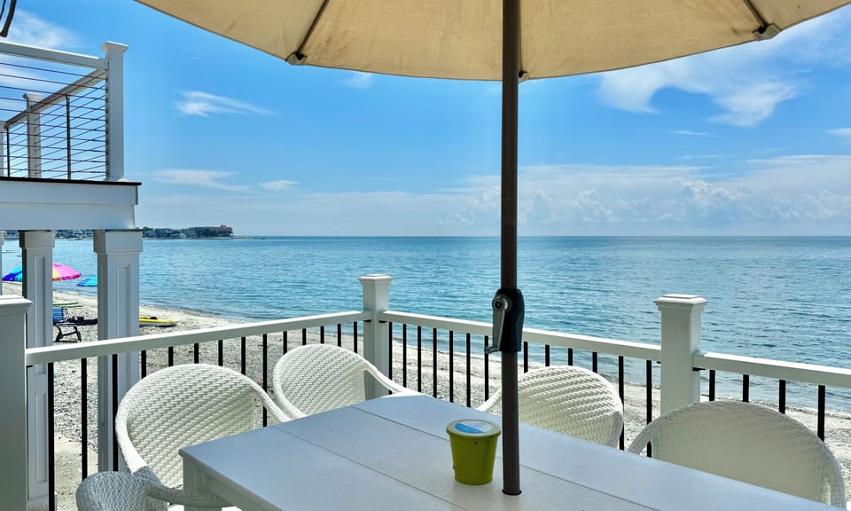 Deck with sea view