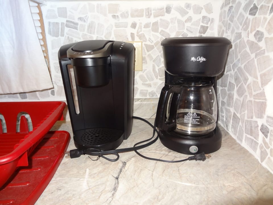 Two types of coffee makers