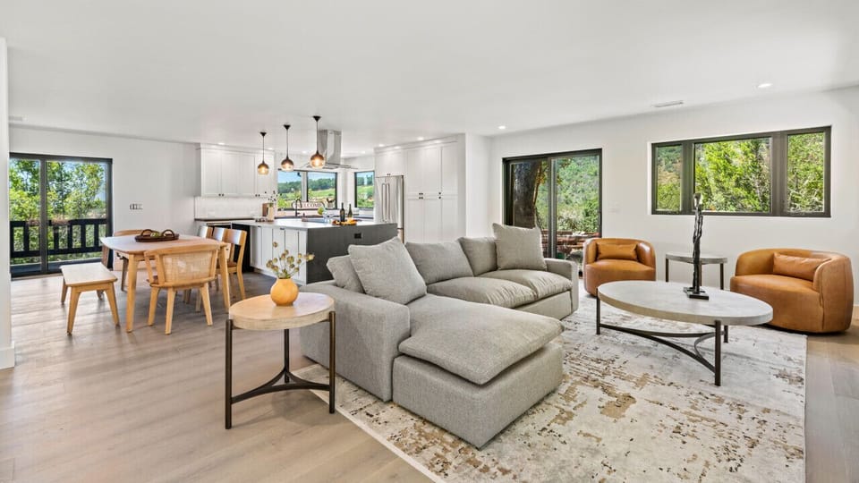 The second common area provides utmost comfort with a cozy couch and a TV.
