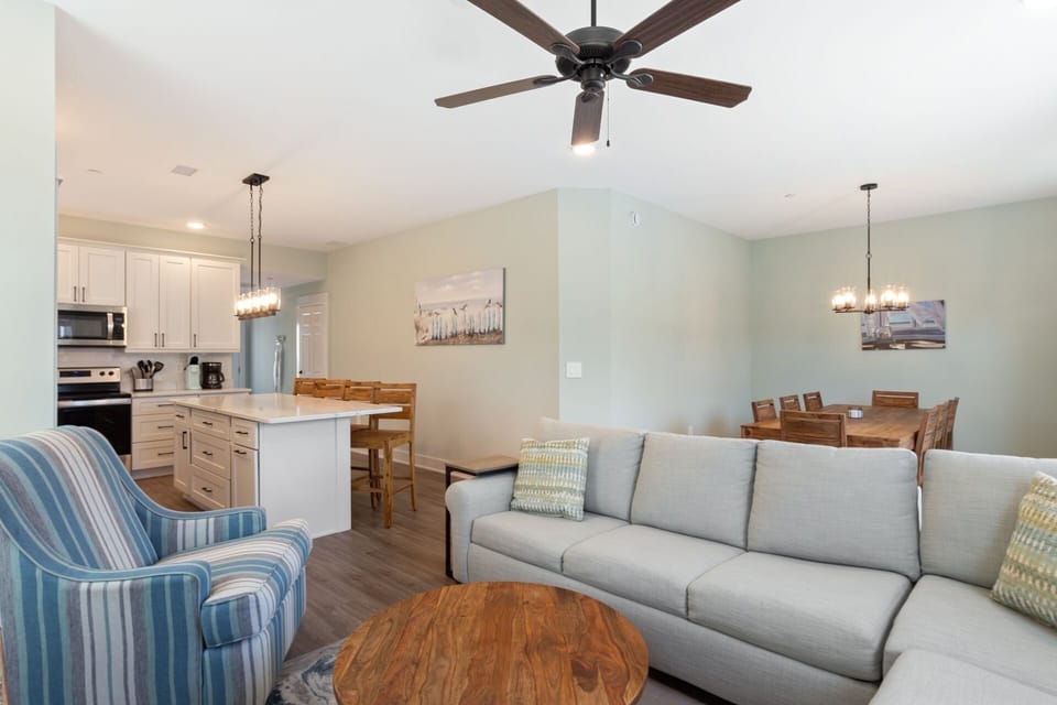 The open-concept Main Level is perfect for relaxing as a family.