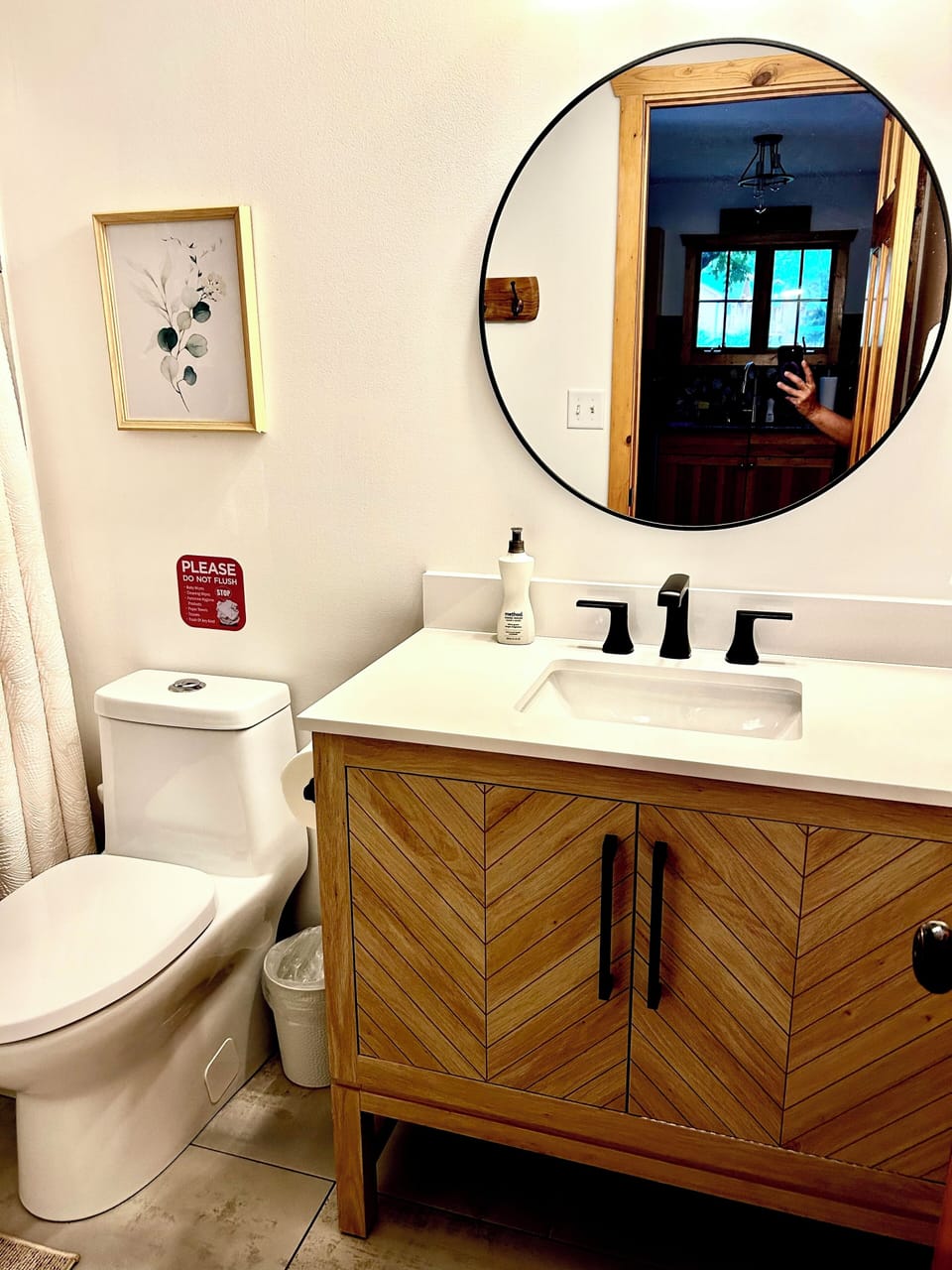 Downstairs bathroom with shower
