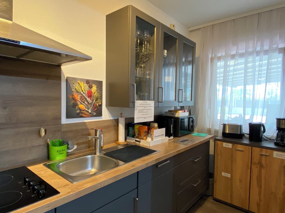 Shared fridge, microwave, espresso maker