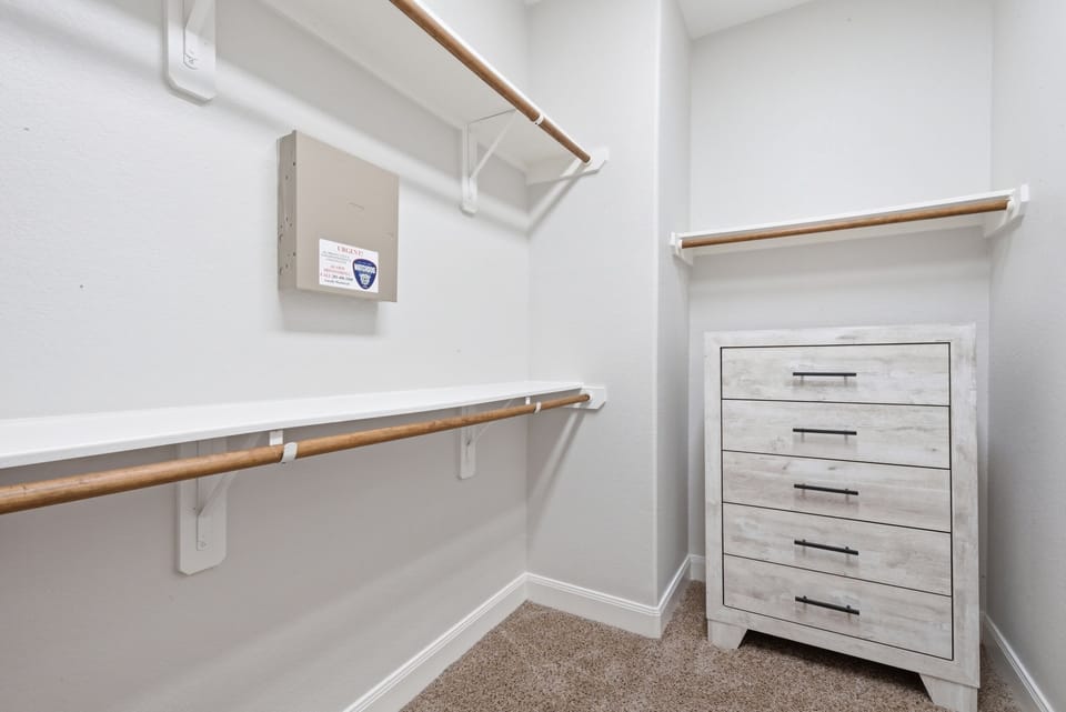 Large walk-in closet in Primary Bedroom. 