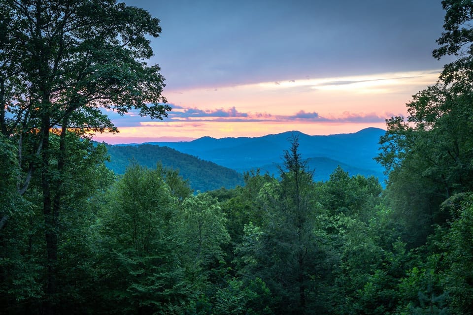Gorgeous sunset views from the deck