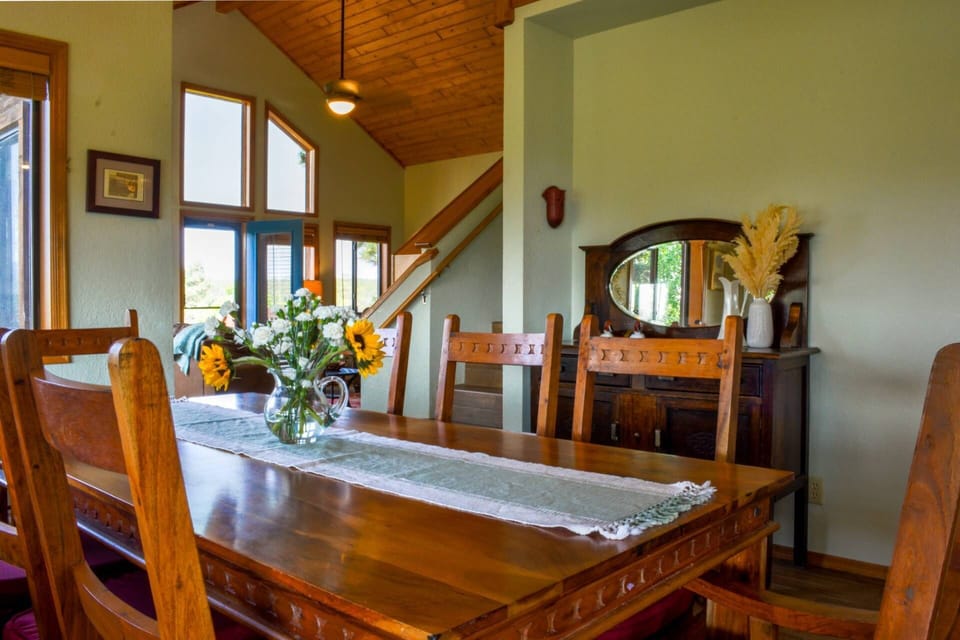 Dining room right off the well appointed kitchen