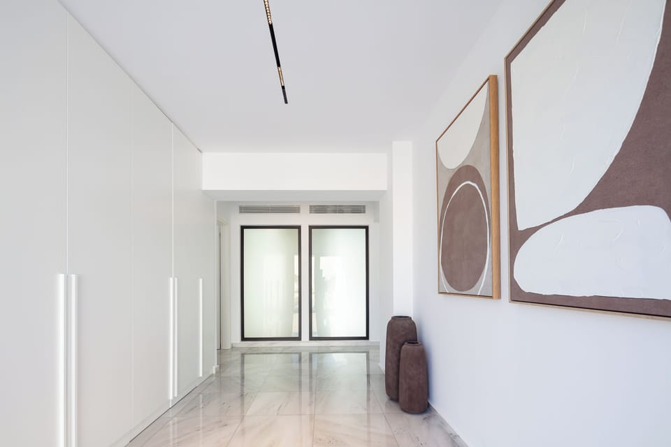 Lower floor entrance located in the right building