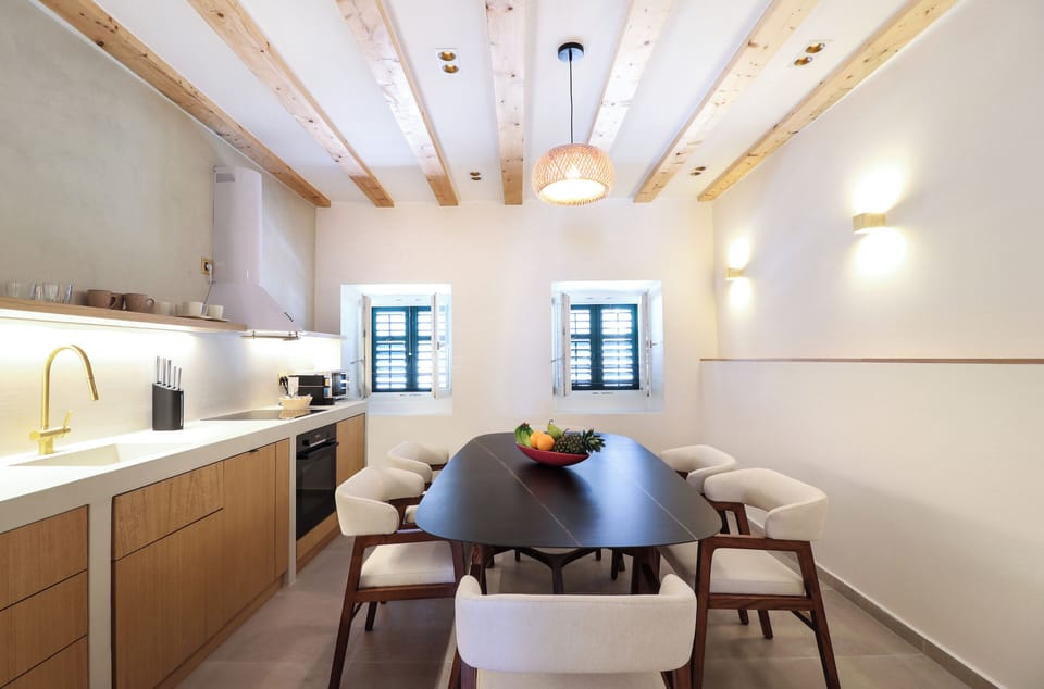 Apartment, Sea View | Private kitchen | Espresso maker, microwave, oven, dishwasher