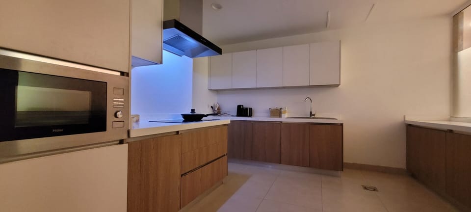 Presidential Apartment, 2 Bedrooms, City View | Private kitchen | Full-size fridge, microwave, oven, stovetop