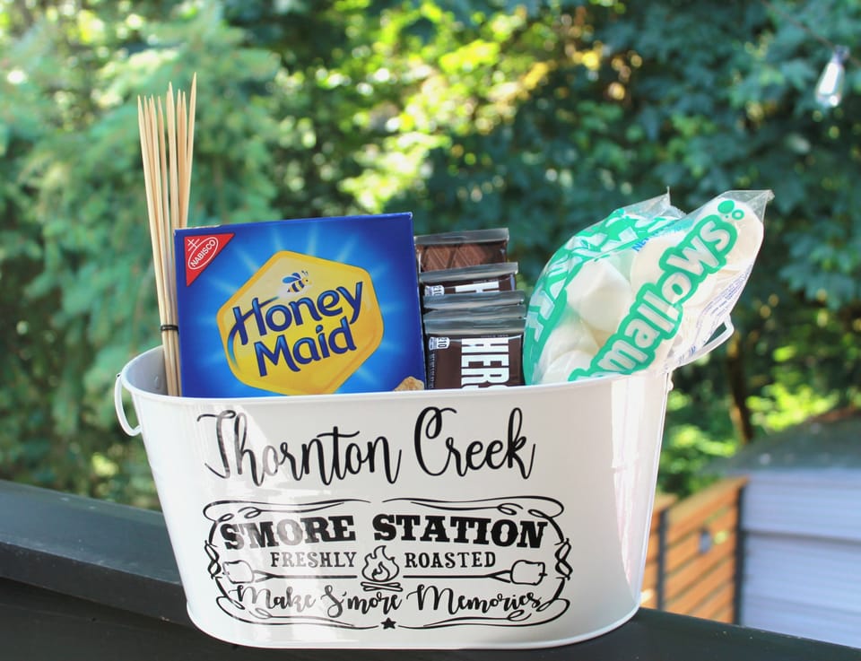 - S’mores basket with marshmallows chocolate crackers  
- Fun welcome treat prepared for evenings by the fire  
- A sweet touch to make your stay extra memorable