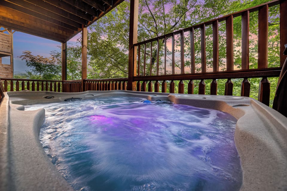 Private outdoor hot tub