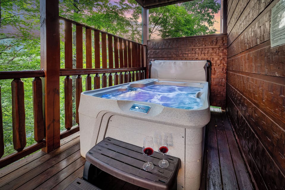 Private outdoor hot tub
