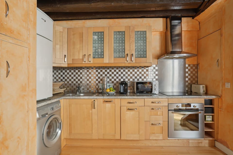 The open-plan living, kitchen and dining area