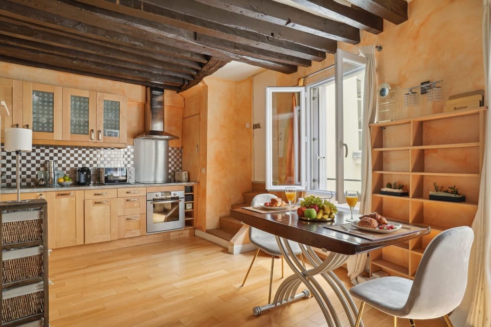 The open-plan living, kitchen and dining area