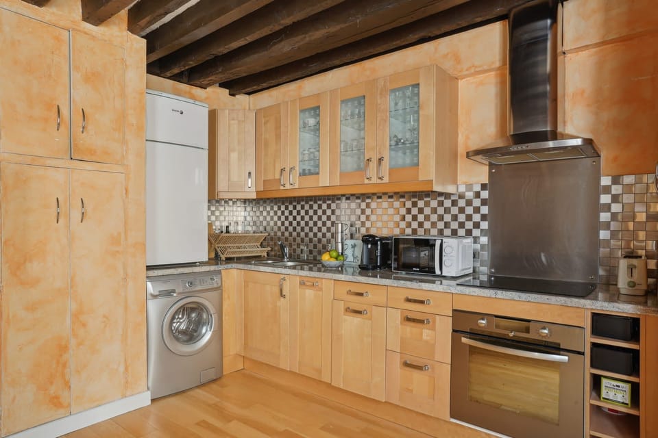 The open-plan living, kitchen and dining area