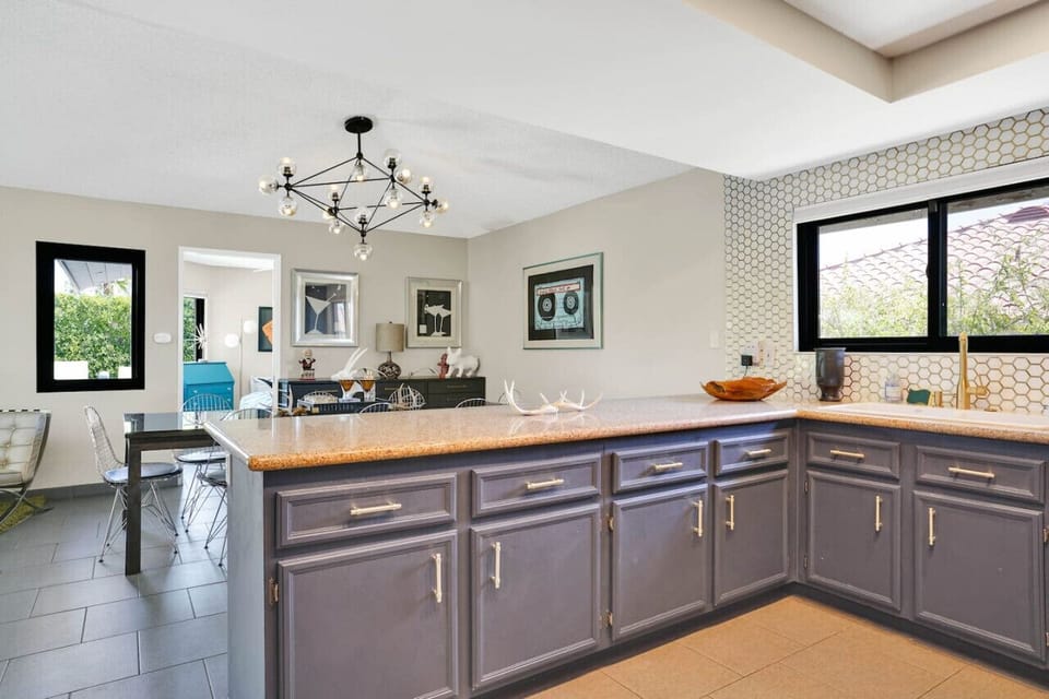 Inviting view of dining area from the kitchen