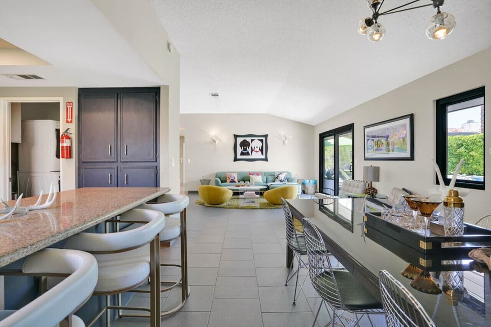 Dining area and the living area