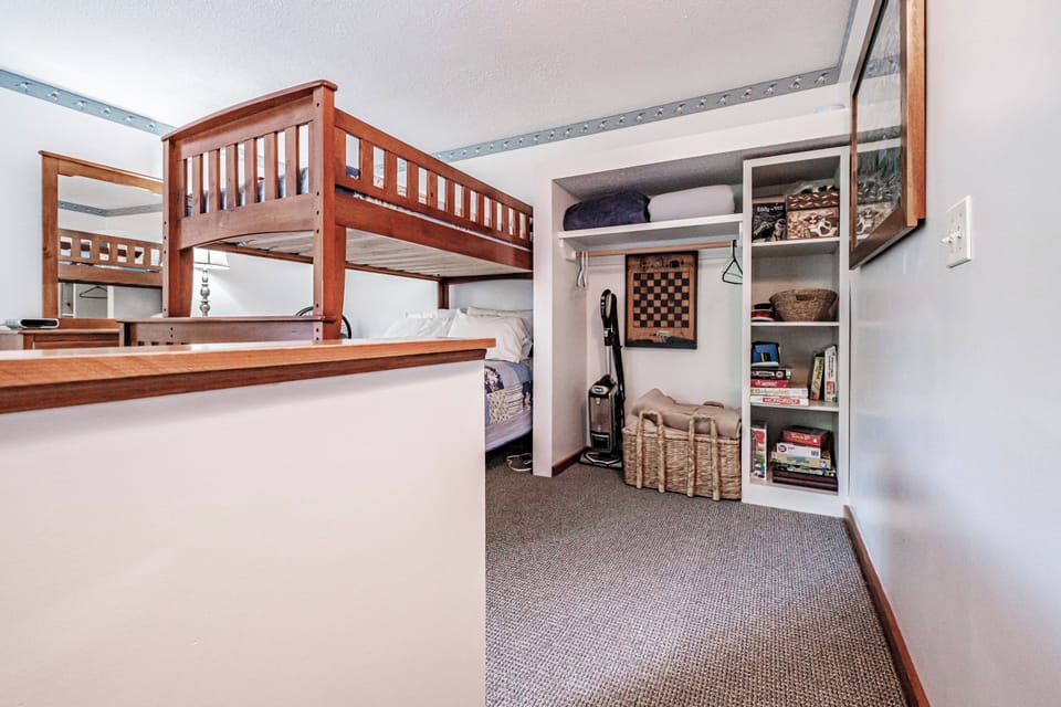 Upper level bedroom bunks