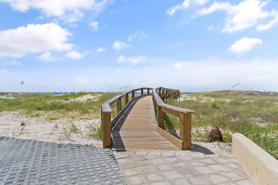 Boardwalk to the beautiful sandy shores of Orange Beach