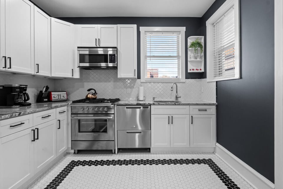Kitchen has all you need for cooking, or the Tennessee Ave Beer Hall will deliver to the back door.