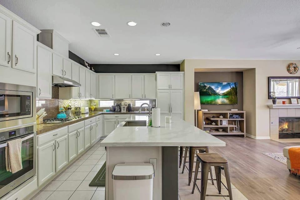 Complete kitchen with modern appliances