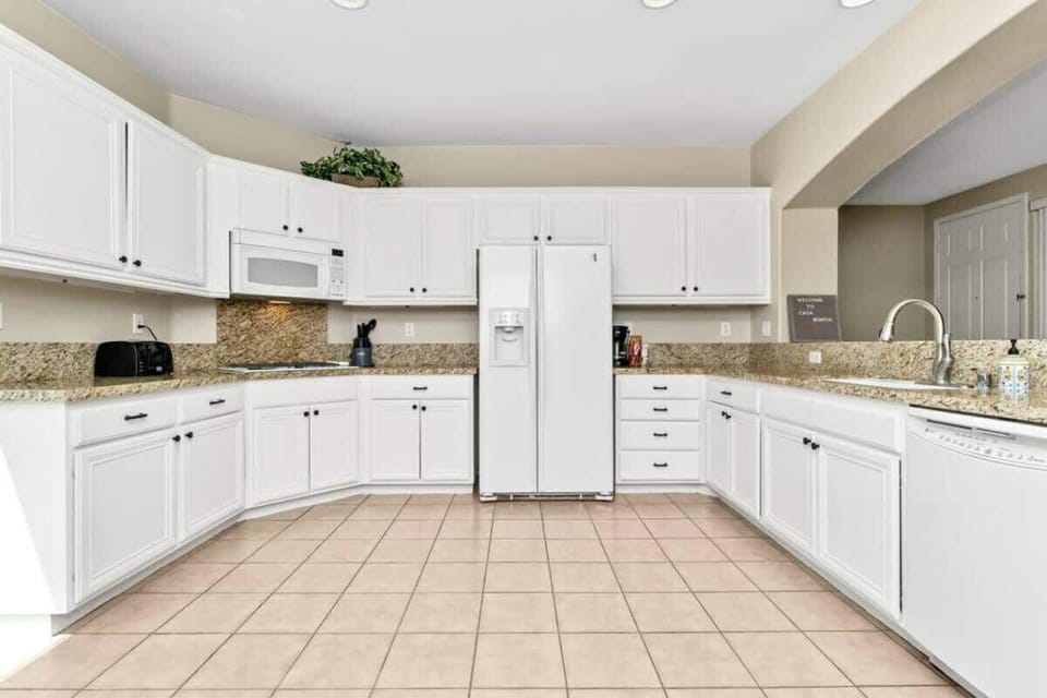 Bright kitchen with plenty of counter space and storage