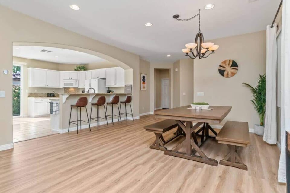 Spacious dining area perfect for family meals and gatherings